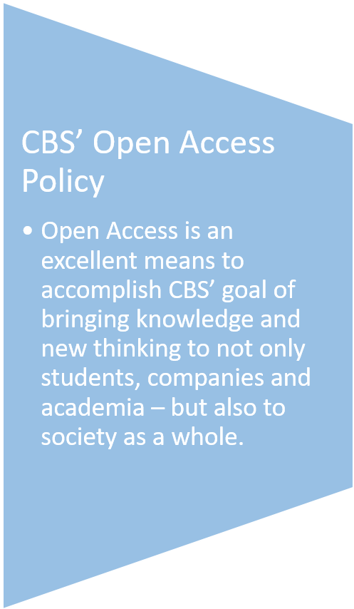 CBS Open Access policy
